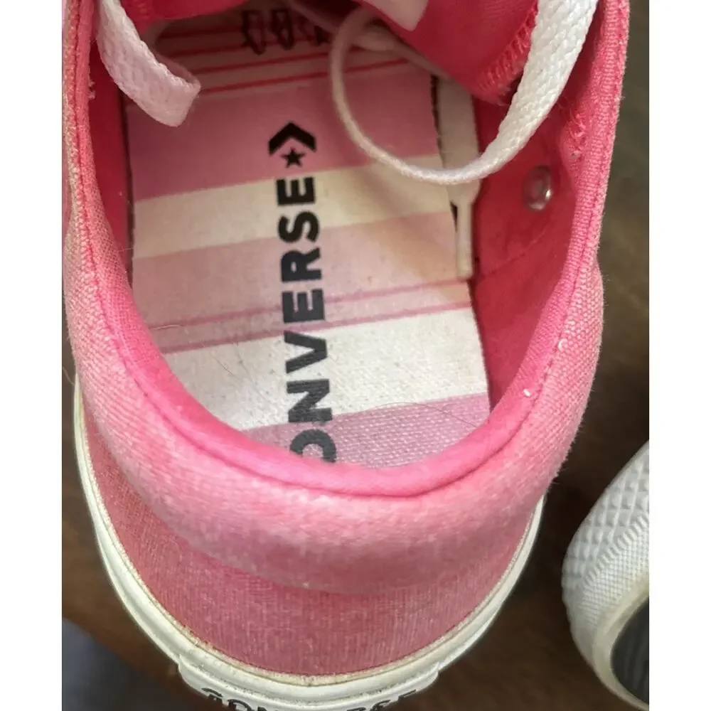 Converse Canvas Pink Coral All Star Chuck Taylor Low US Size 8 Athleisure Summer